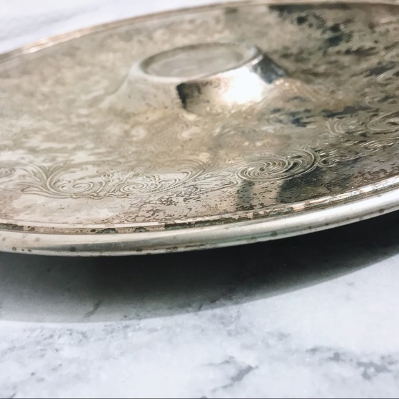 Vintage WM Rogers Silver Plated Chips & Dip Tray - Picture 4 of 6